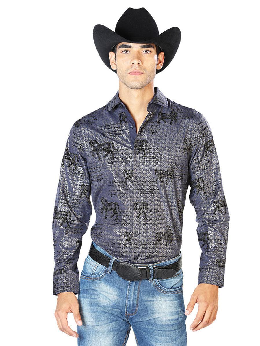 Navy Casual Long Sleeve Shirt