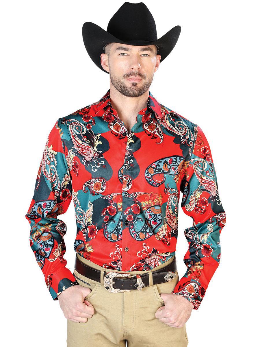 Red Casual Long Sleeve Shirt