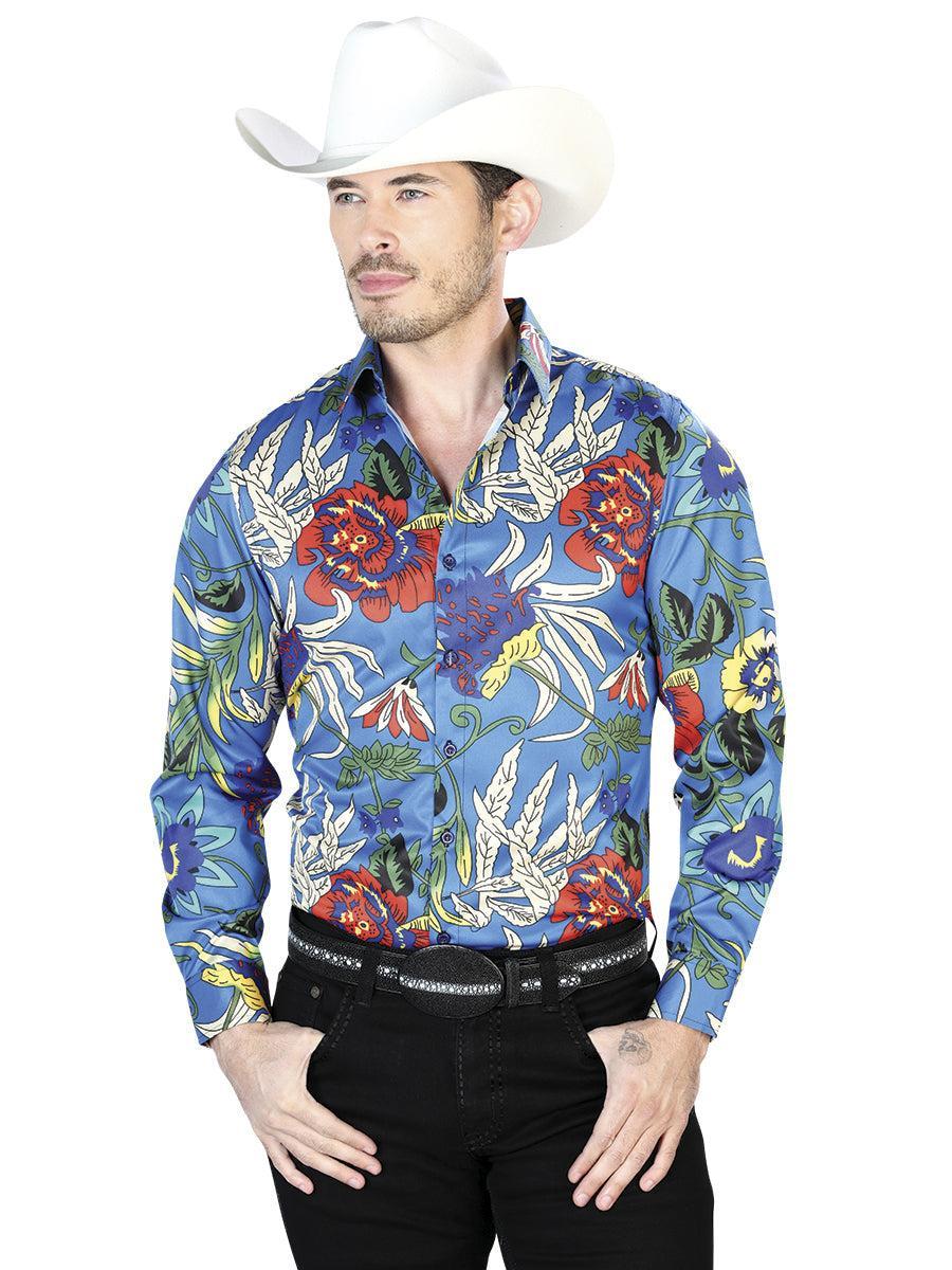Blue Casual Long Sleeve Shirt