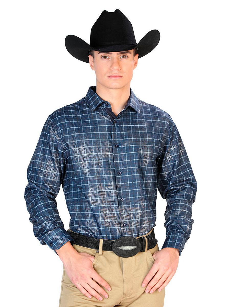 Navy Blue Casual Long Sleeve Shirt