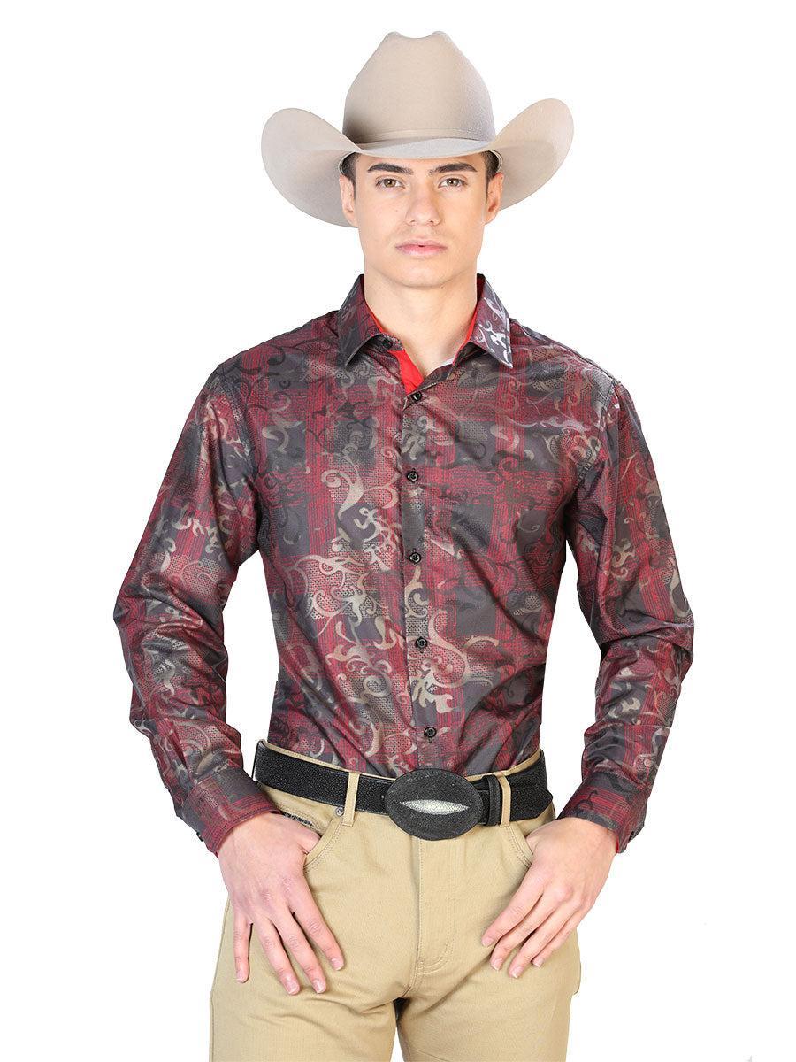 Red Casual Long Sleeve Shirt