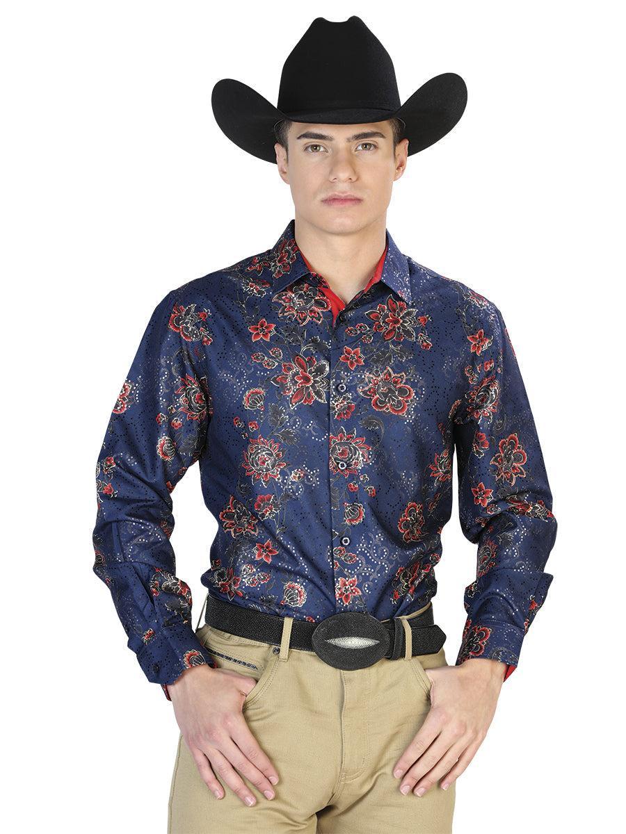 Navy Blue Casual Long Sleeve Shirt