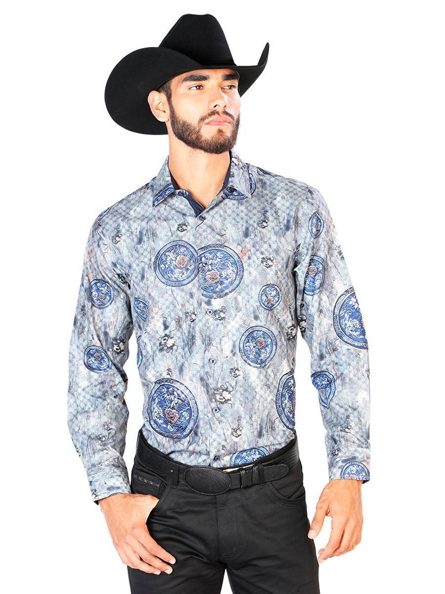 Blue Casual Long Sleeve Shirt