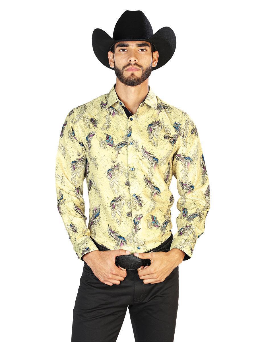 Yellow Casual Long Sleeve Shirt