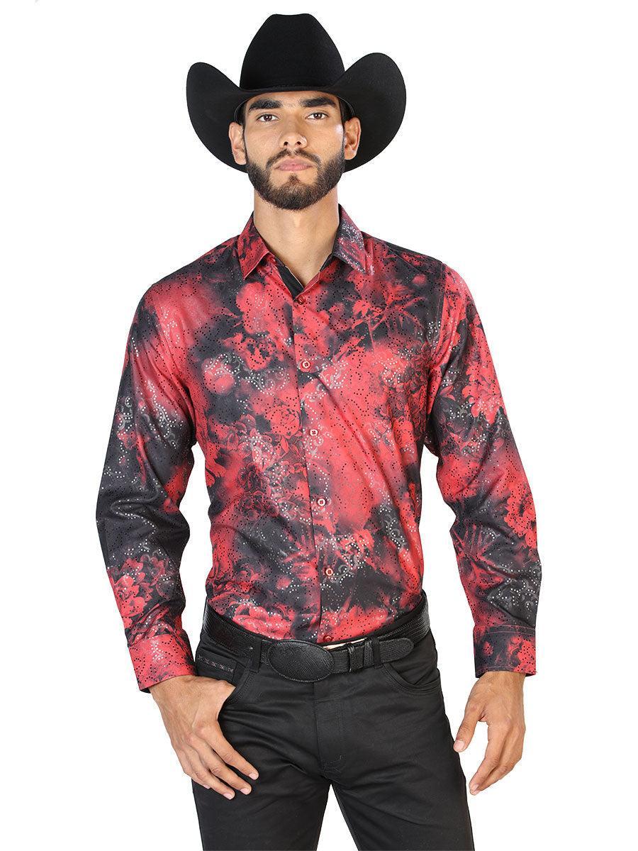 Red Casual Long Sleeve Shirt