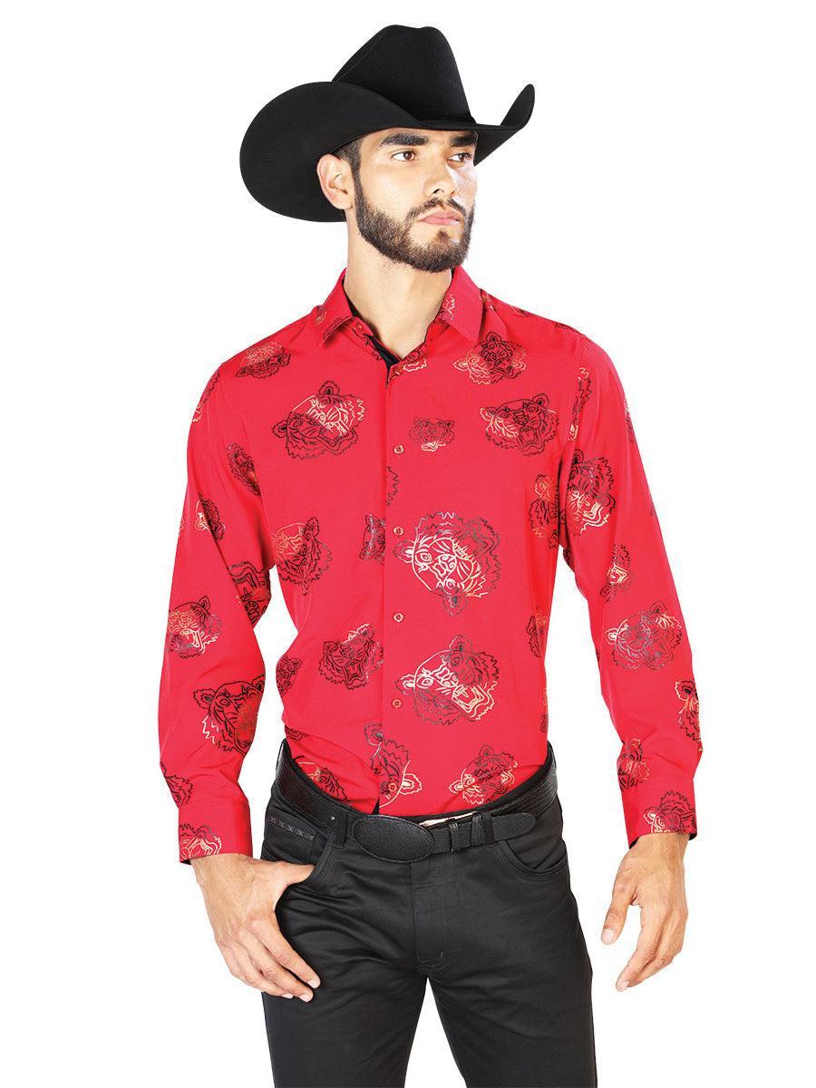 Red Casual Long Sleeve Shirt