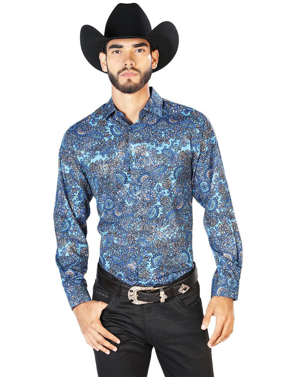 Blue Casual Long Sleeve Shirt