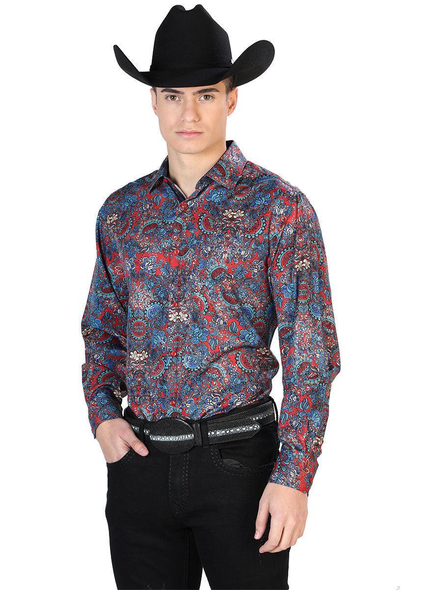 Red Casual Long Sleeve Shirt