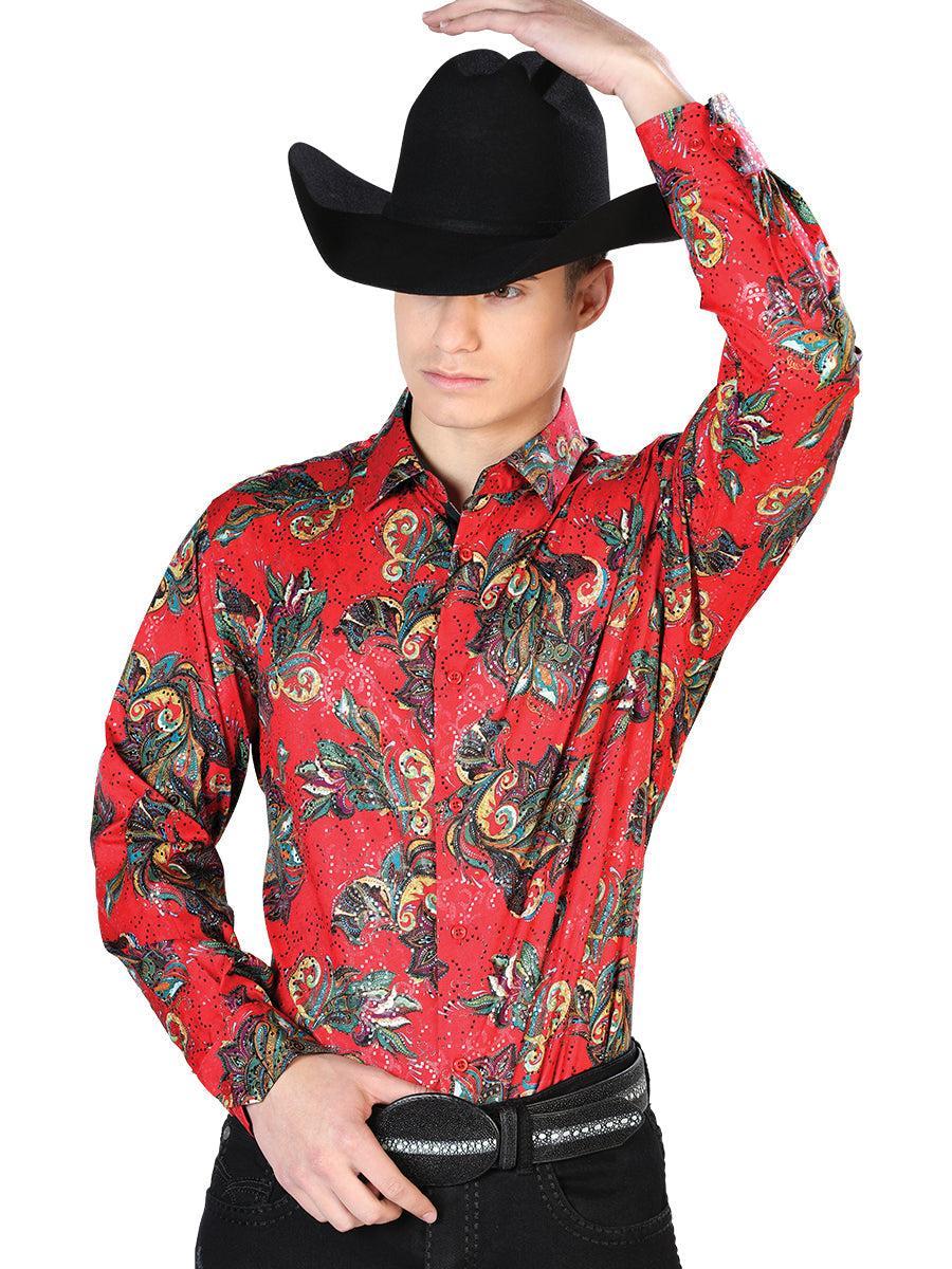 Red Casual Long Sleeve Shirt