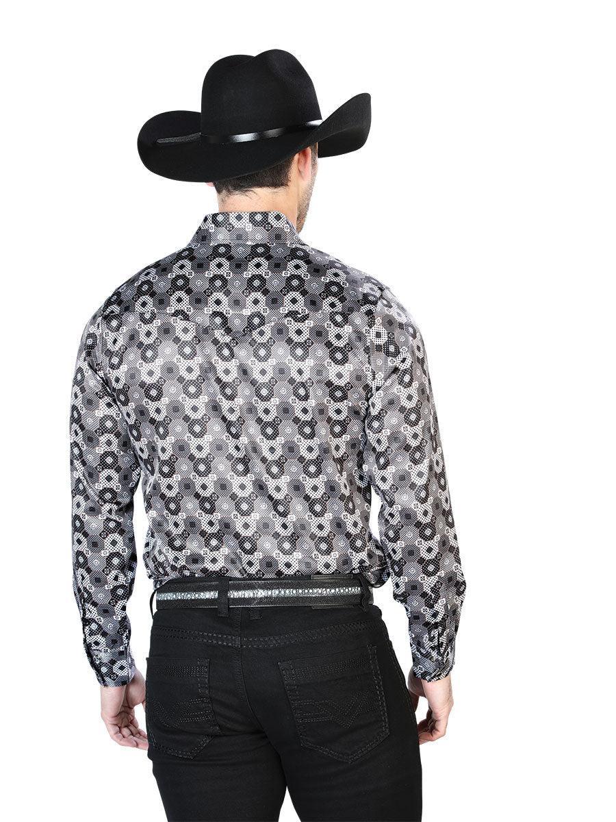 Black And Gray Casual Long Sleeve Shirt