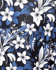 Blue Flower Casual Long Sleeve Shirt