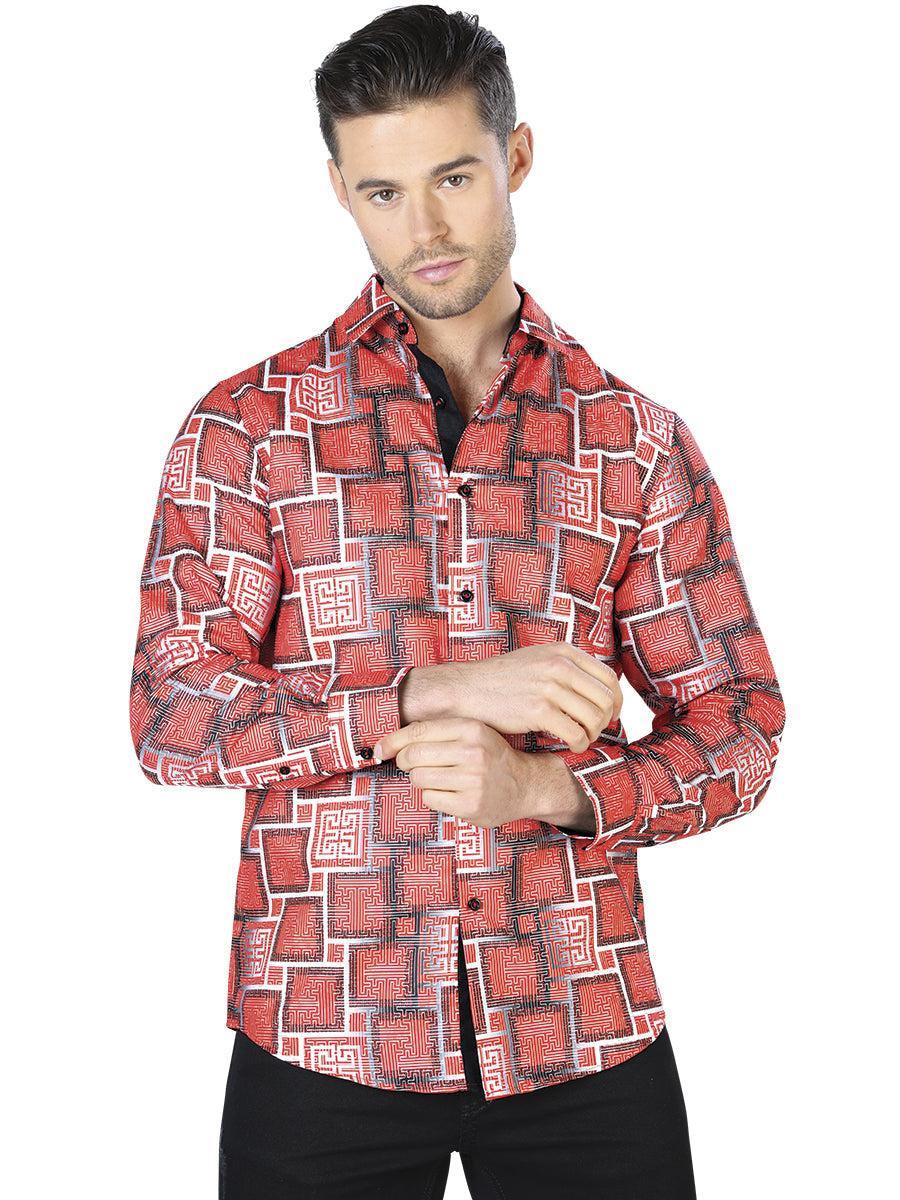 Red Casual Long Sleeve Shirt