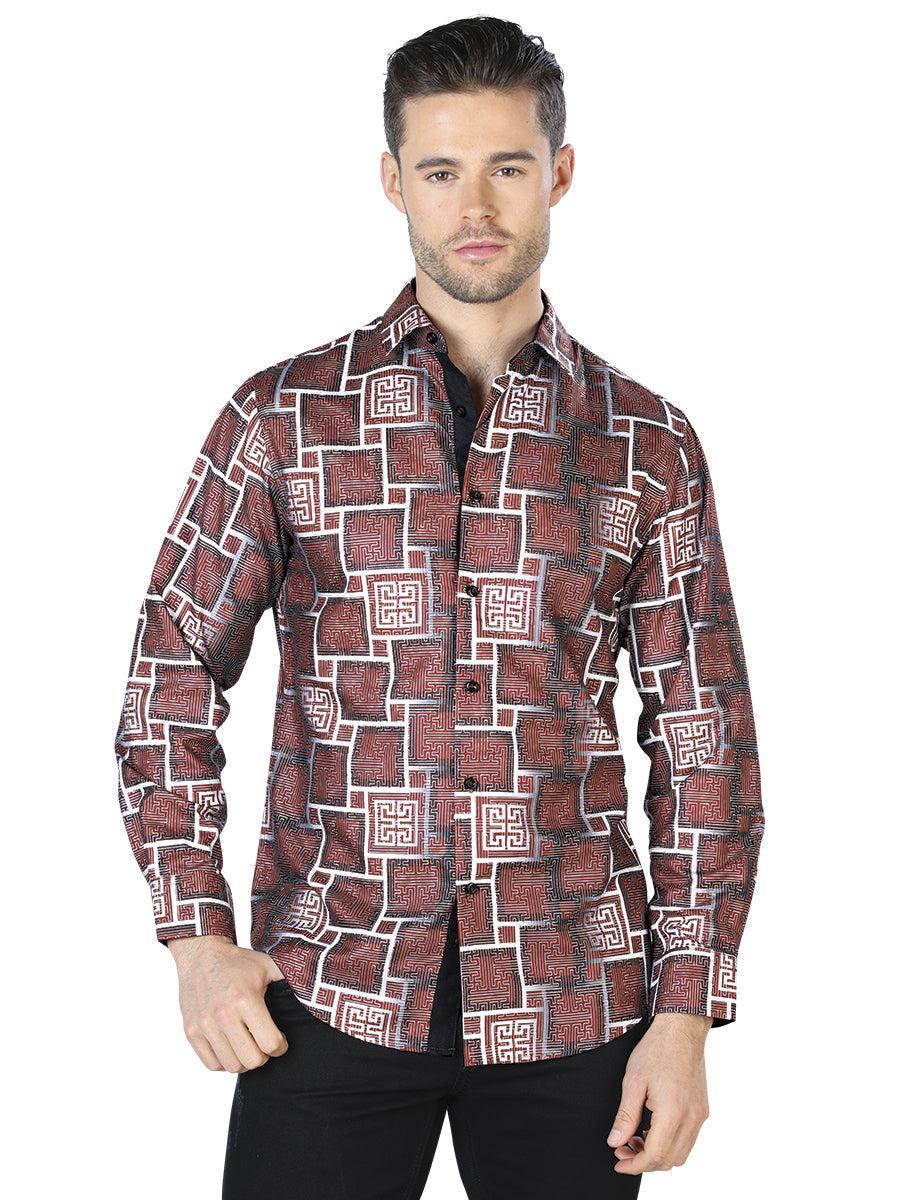 Burgundy Casual Long Sleeve Shirt