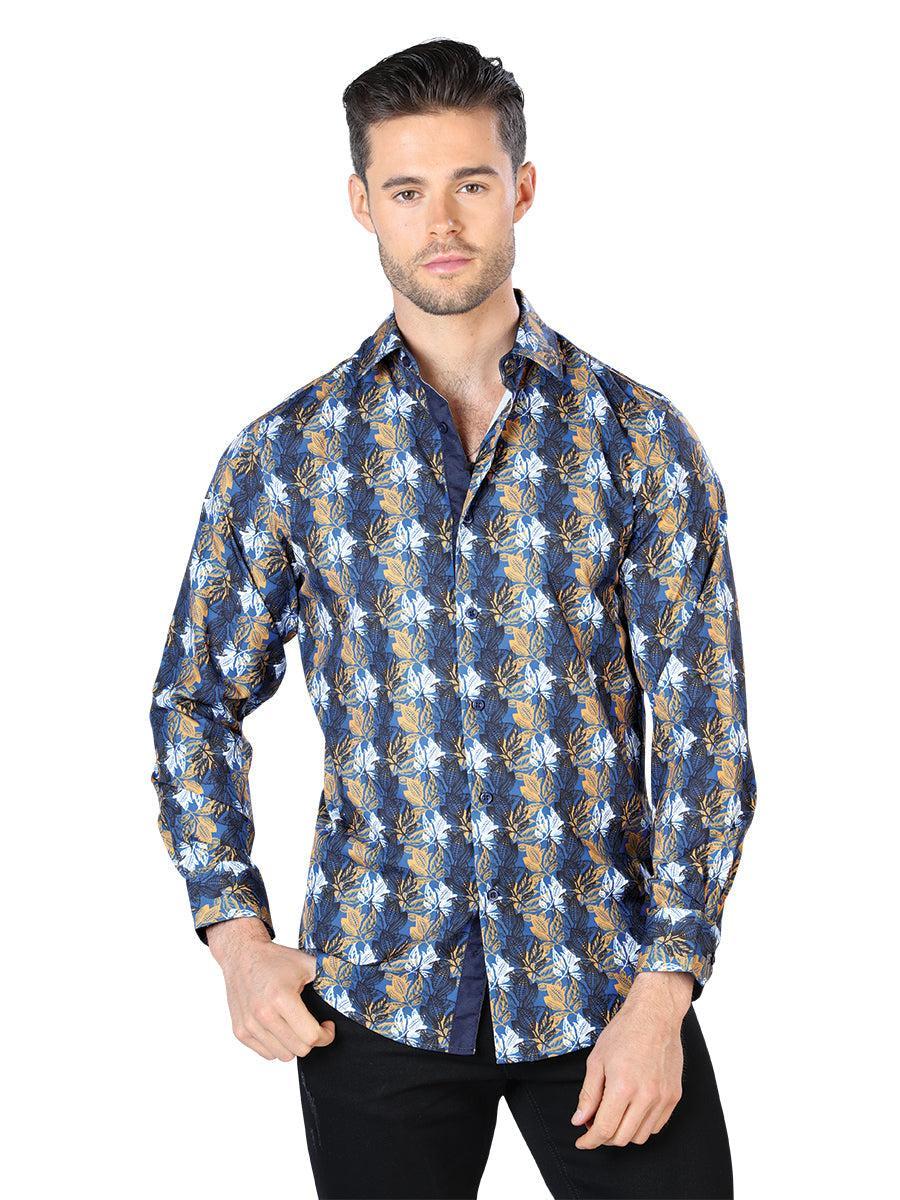 Blue Casual Long Sleeve Shirt