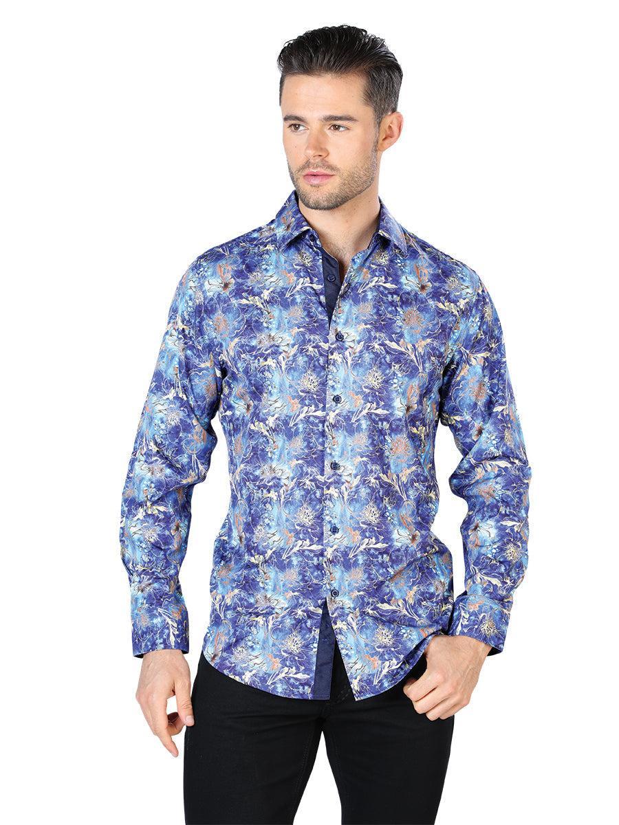 Blue Casual Long Sleeve Shirt