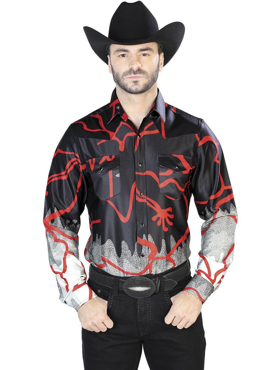 Black Red Casual Long Sleeve Shirt