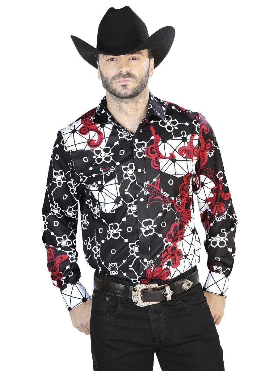Black And Red Casual Long Sleeve Shirt