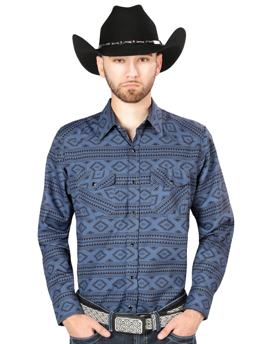 El General Western Shirt in Blue