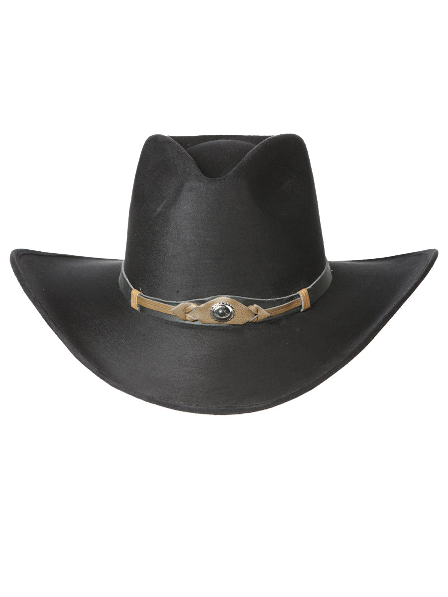 El General Suede Western Hat in Black