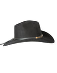 El General Suede Western Hat in Black