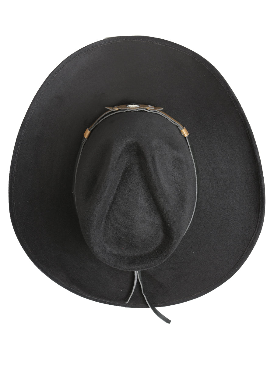 El General Suede Western Hat in Black