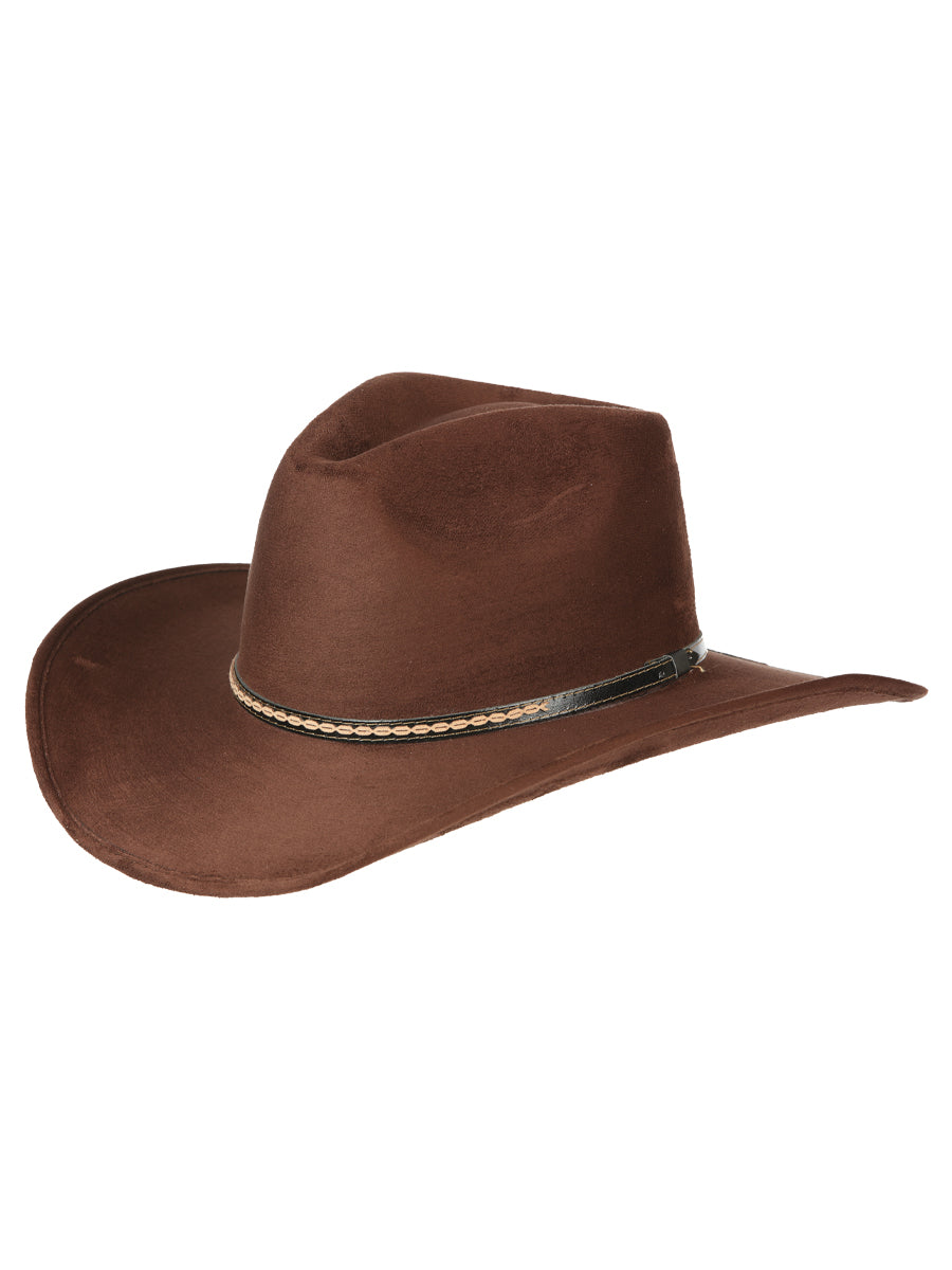 El General Suede Western Hat in Dark Brown