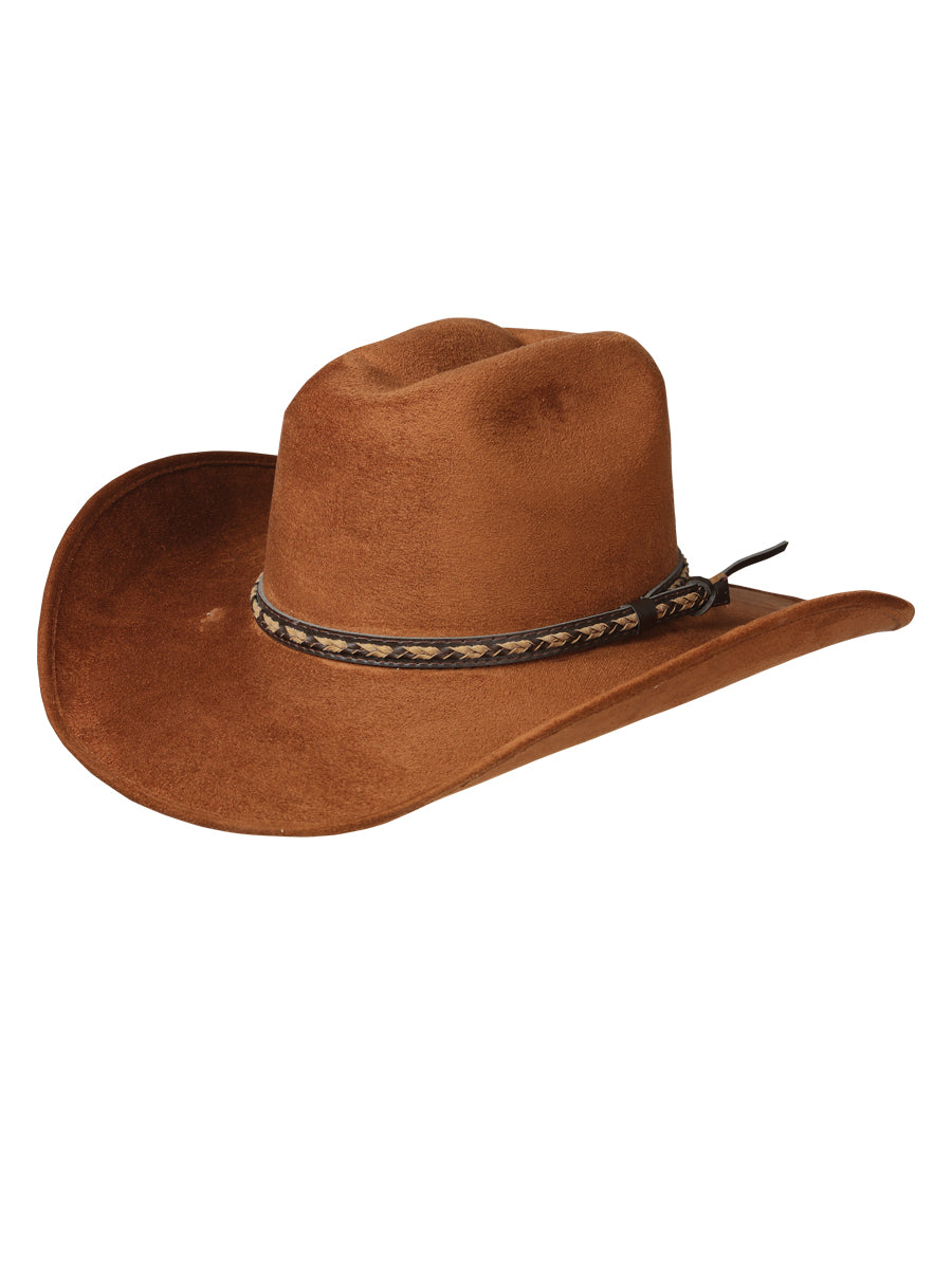 El General Suede Western Hat in Dark Brown