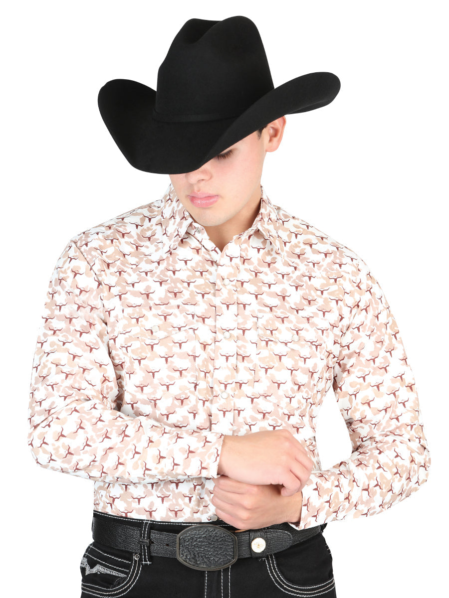 El General Western Shirt in Beige