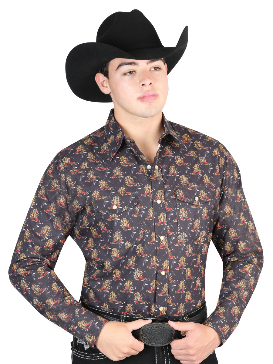 El General Western Shirt in Black