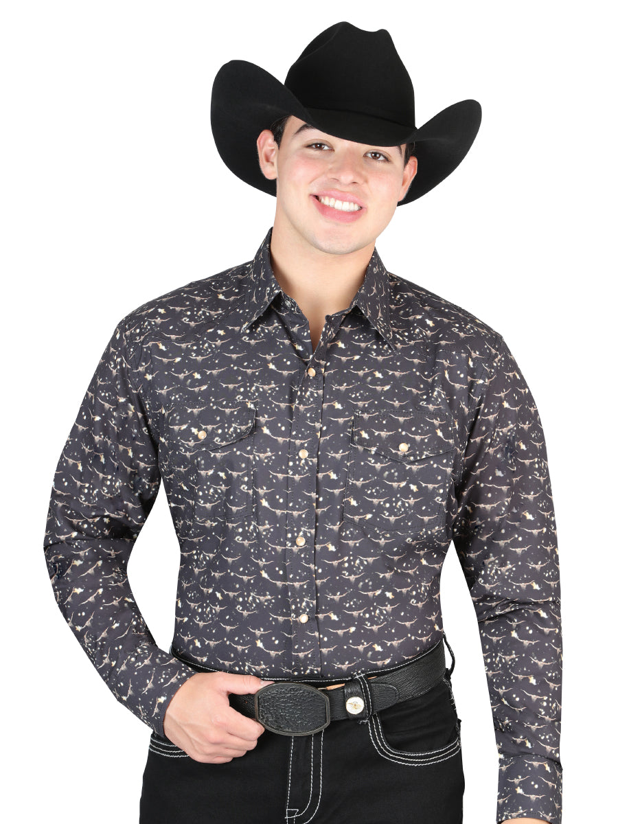 El General Western Shirt in Black