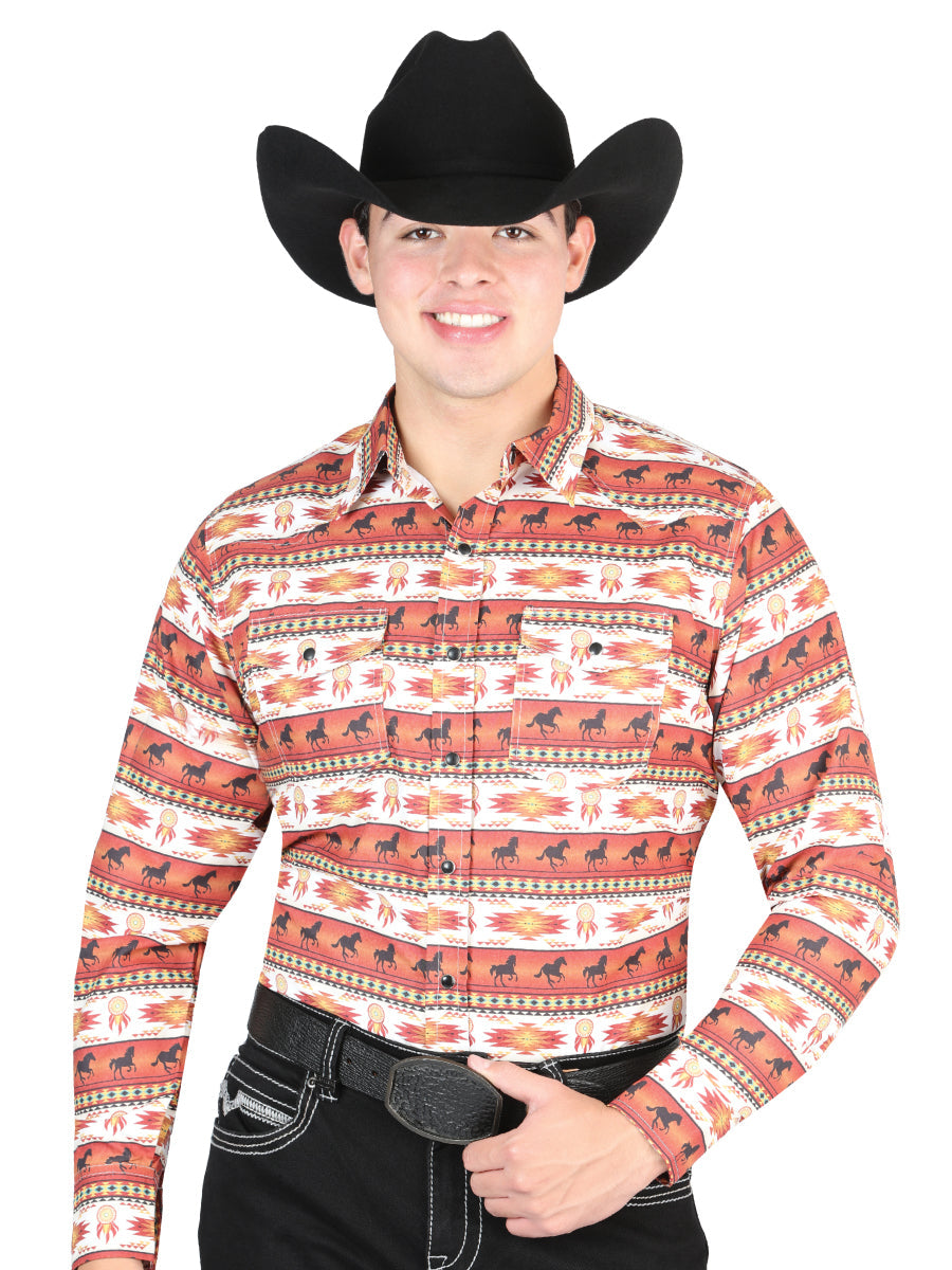 El General Western Shirt in Brick