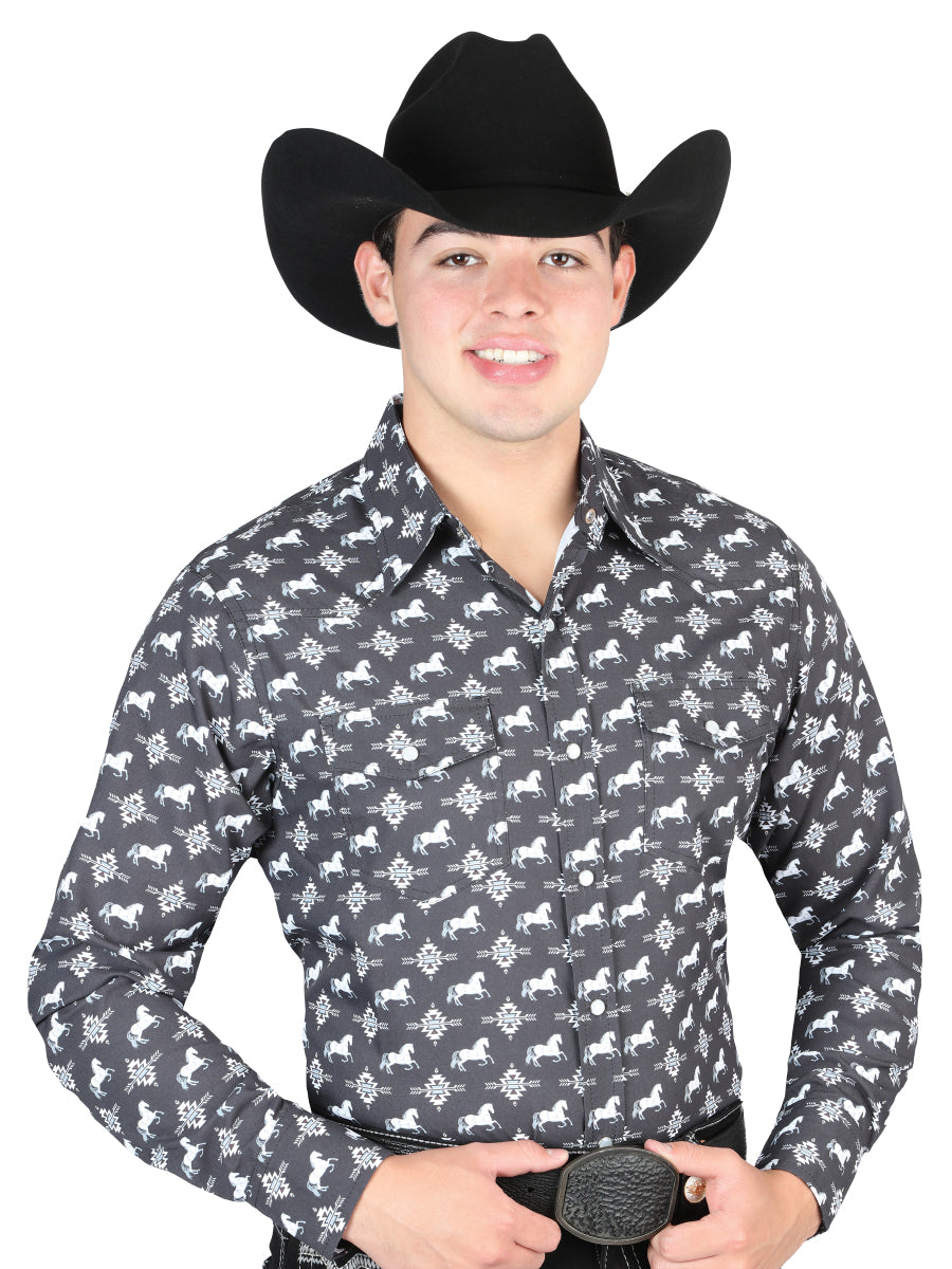 El General Western Shirt in Black