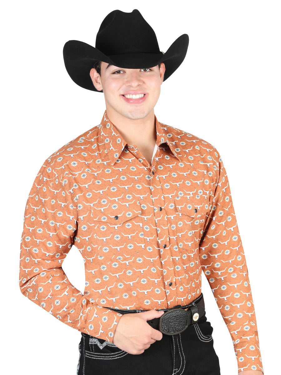 El General Western Shirt in Orange