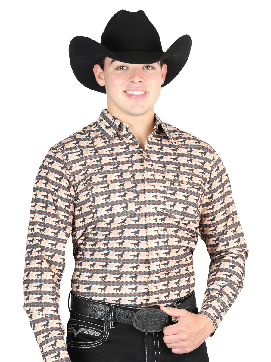 El General Western Shirt in Brick