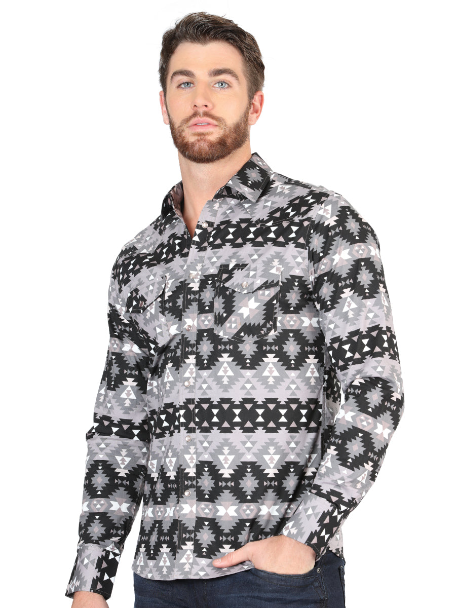 El General Casual Long-Sleeve Shirt in Black