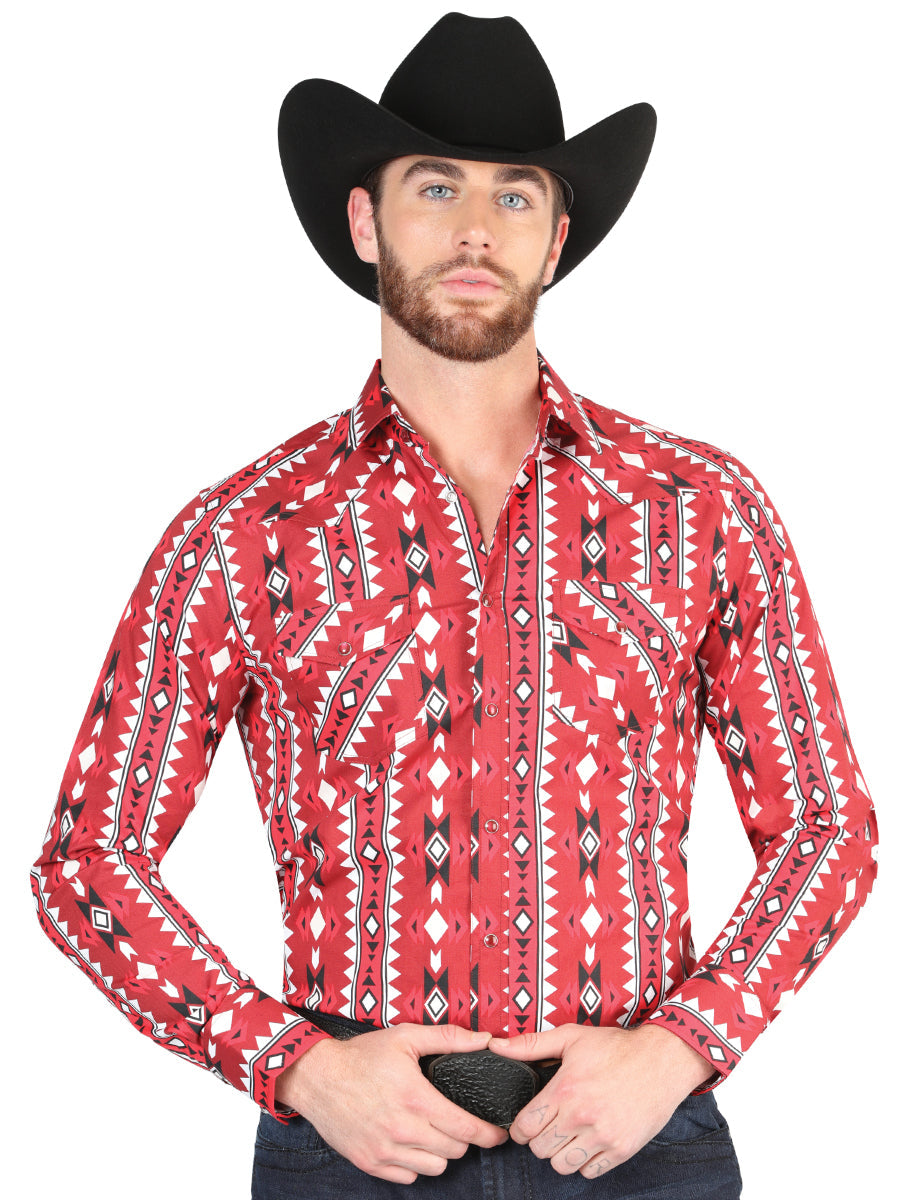 El General Casual Long-Sleeve Shirt in Red