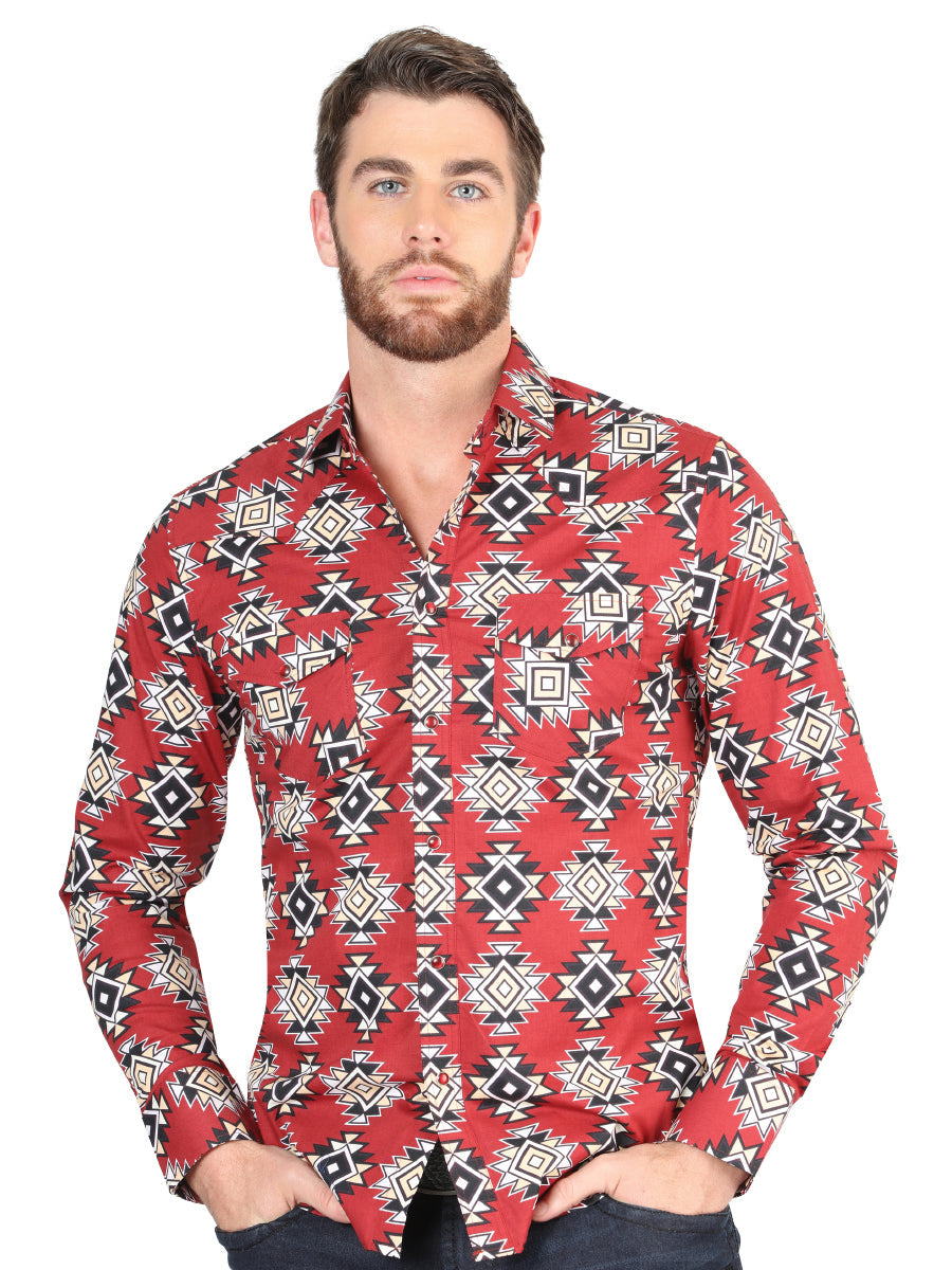 El General Casual Long-Sleeve Shirt in Red