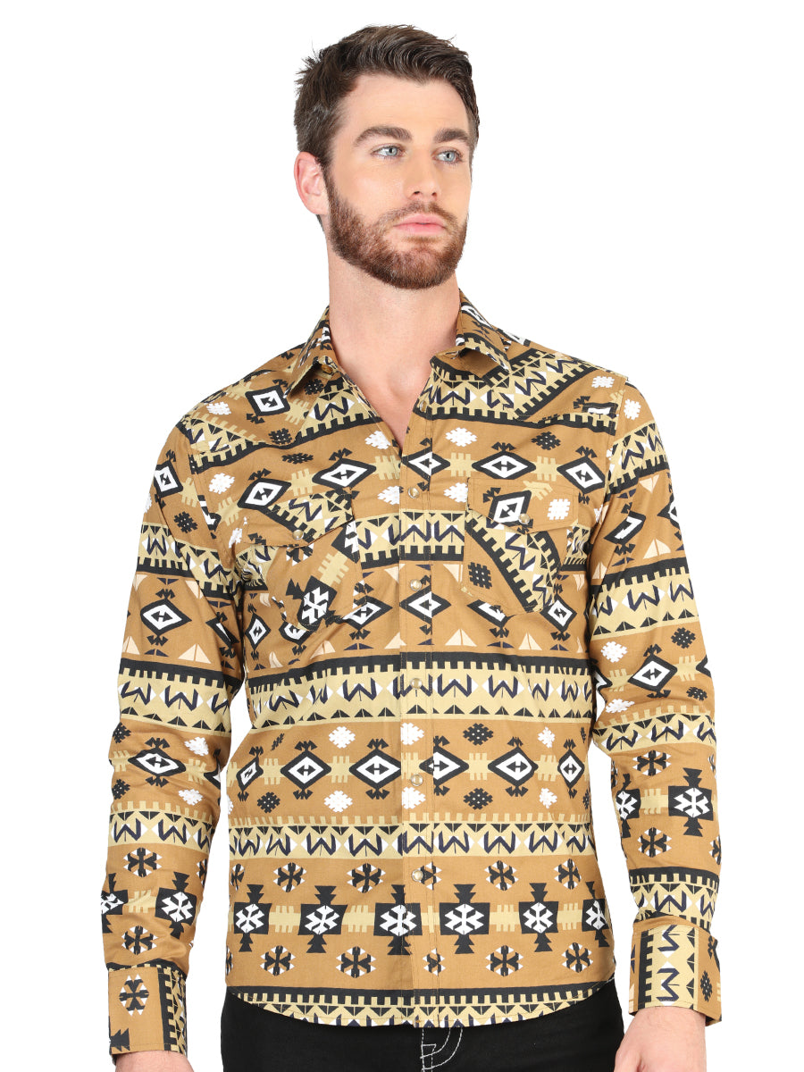 El General Casual Long-Sleeve Shirt in Mustard