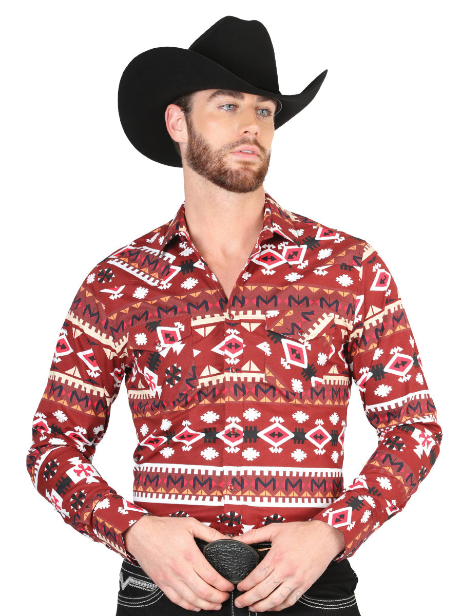 El General Casual Long-Sleeve Shirt in Red