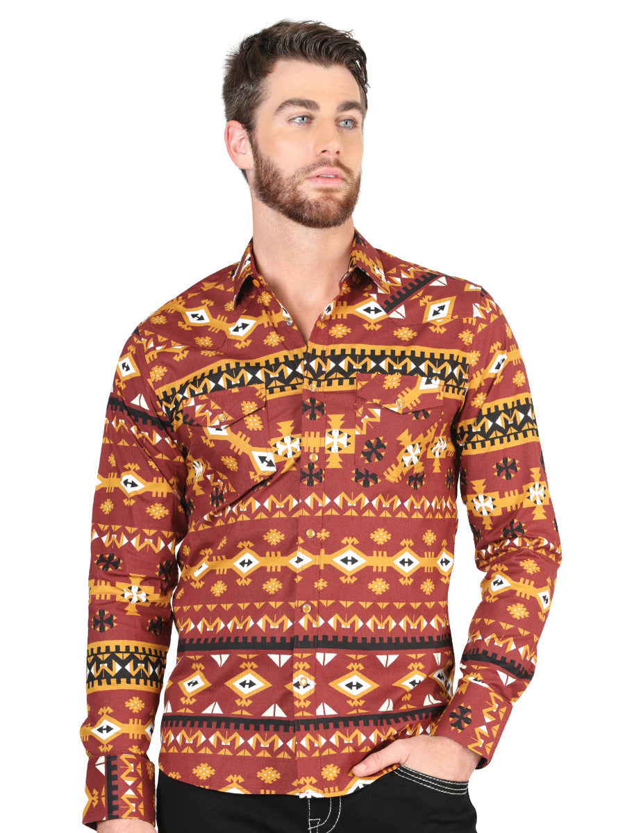 El General Casual Long-Sleeve Shirt in Brick