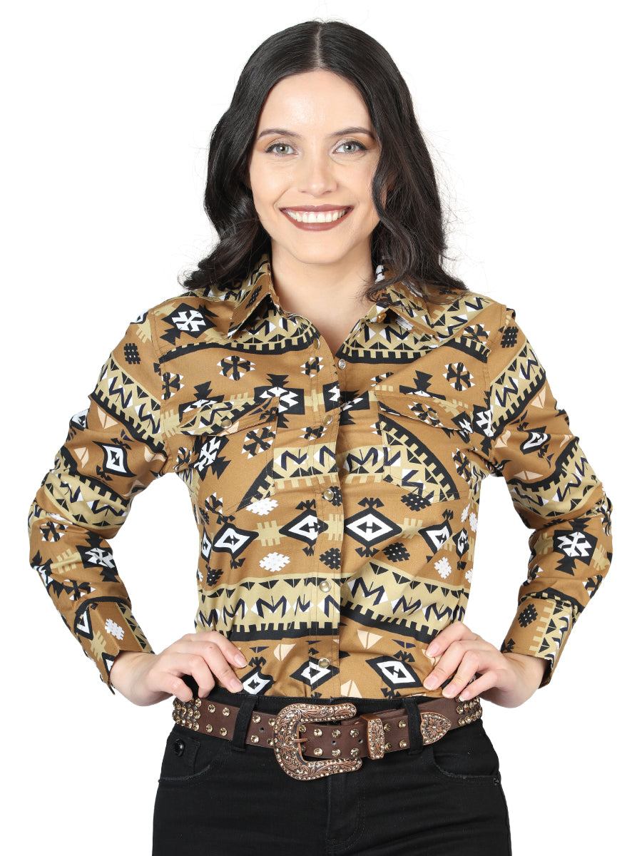 Casual Long-Sleeve Shirt by El General in Mustard