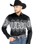 El General Casual Long Sleeve Shirt in Black