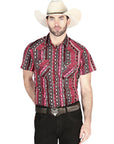 El General Western Shirt in Burgundy