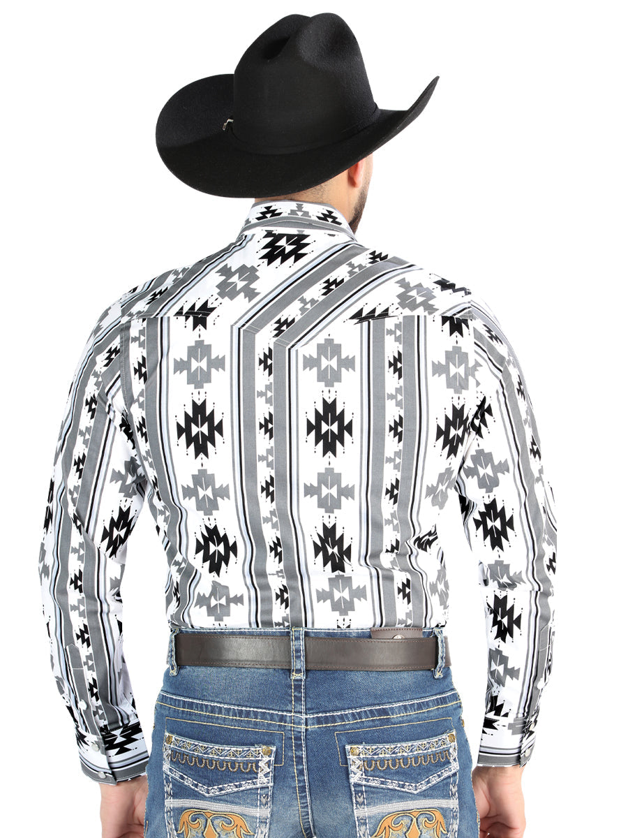 El General Casual Long Sleeve Shirt in White
