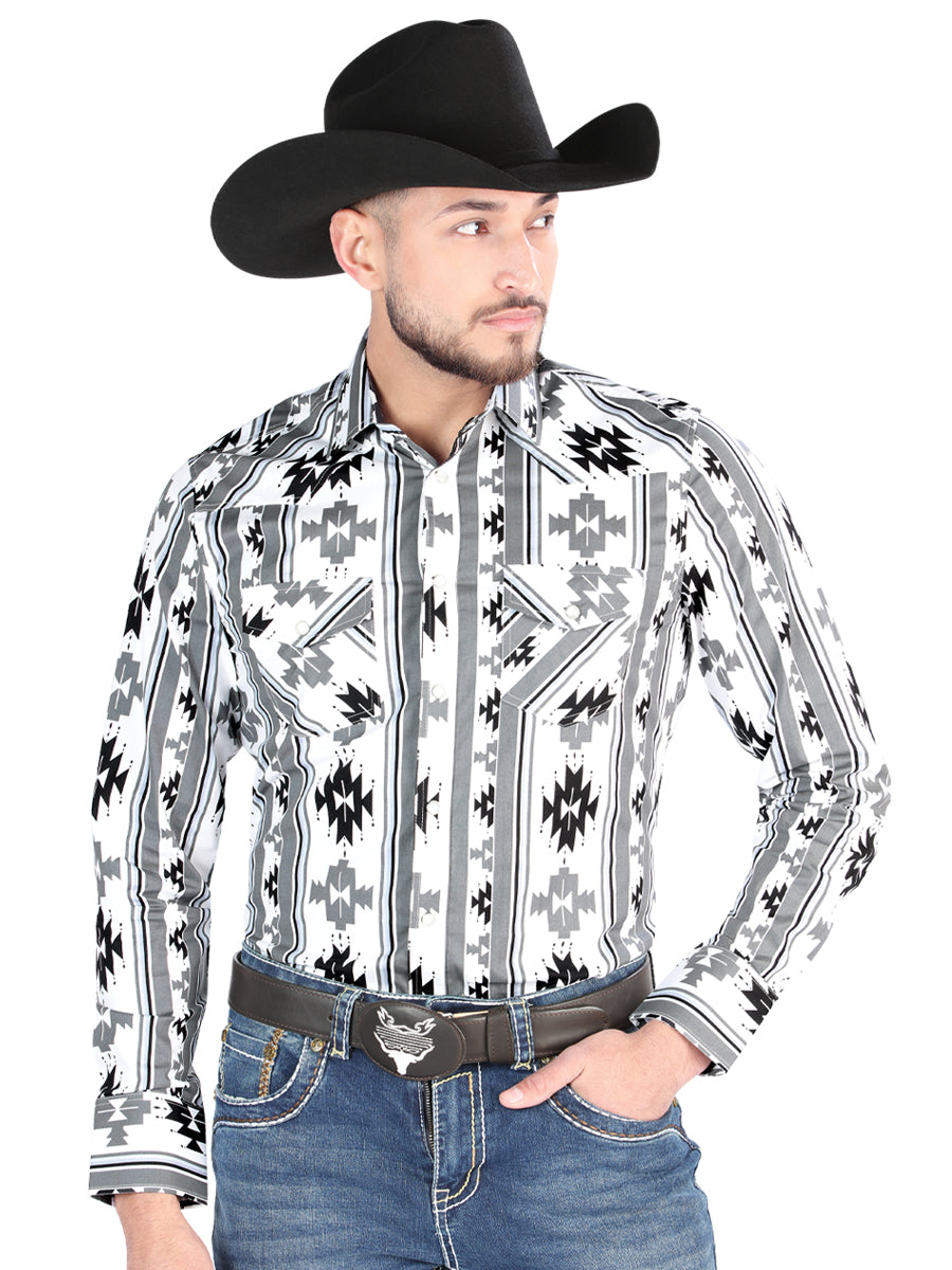 El General Casual Long Sleeve Shirt in White