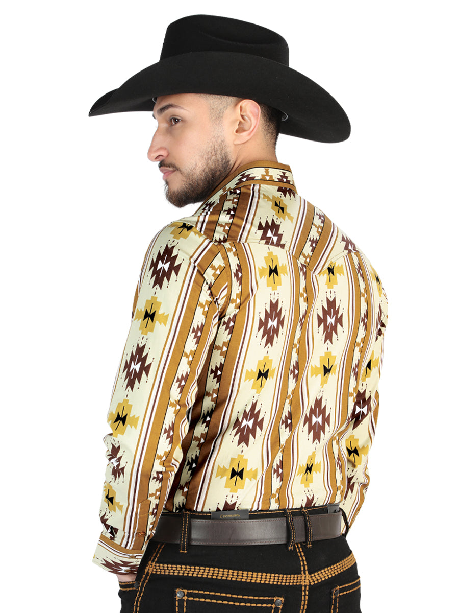 El General Casual Long Sleeve Shirt in Taupe