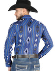 El General Casual Long Sleeve Shirt in Blue