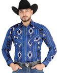 El General Casual Long Sleeve Shirt in Blue
