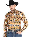 El General Casual Long-Sleeve Shirt in Taupe