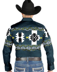 El General Casual Long Sleeve Shirt in Teal